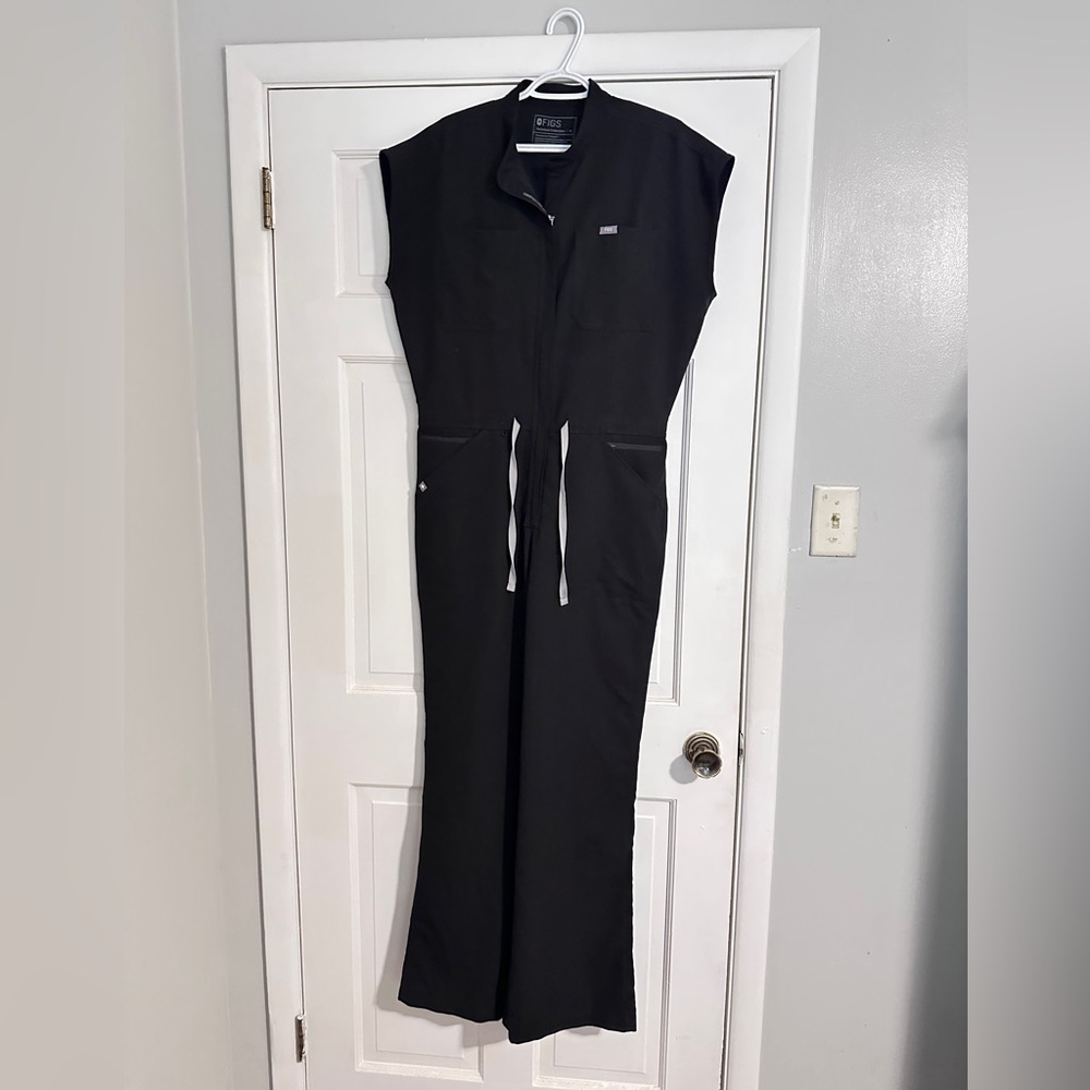 Figs Black Women's Jumpsuit with Zipper